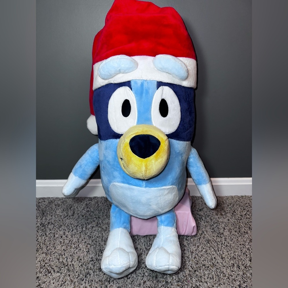 Disney Bluey Santa 2 Foot Stuffed Animal Christmas Plushie